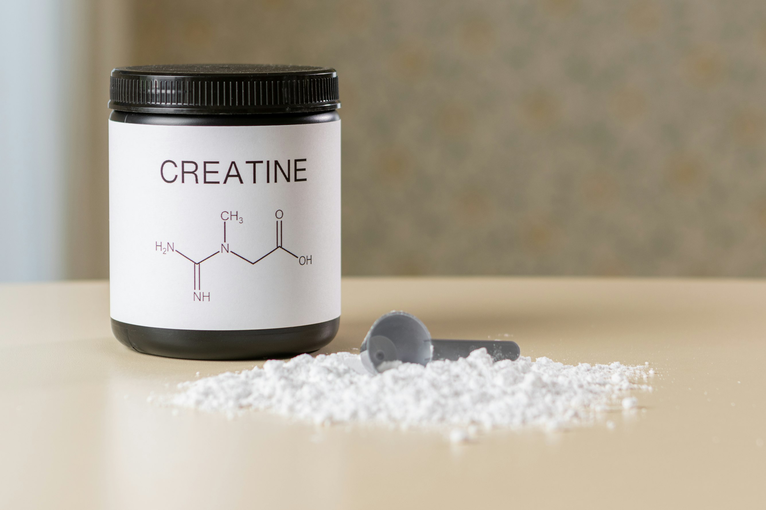 Range of finished supplement packaging formats including tubs, pouches, stick packs, and bottles